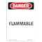 Signmission Safety Sign, OSHA Danger, 10" Height, Flammable, Portrait OS-DS-D-710-V-2344 - alternate 1